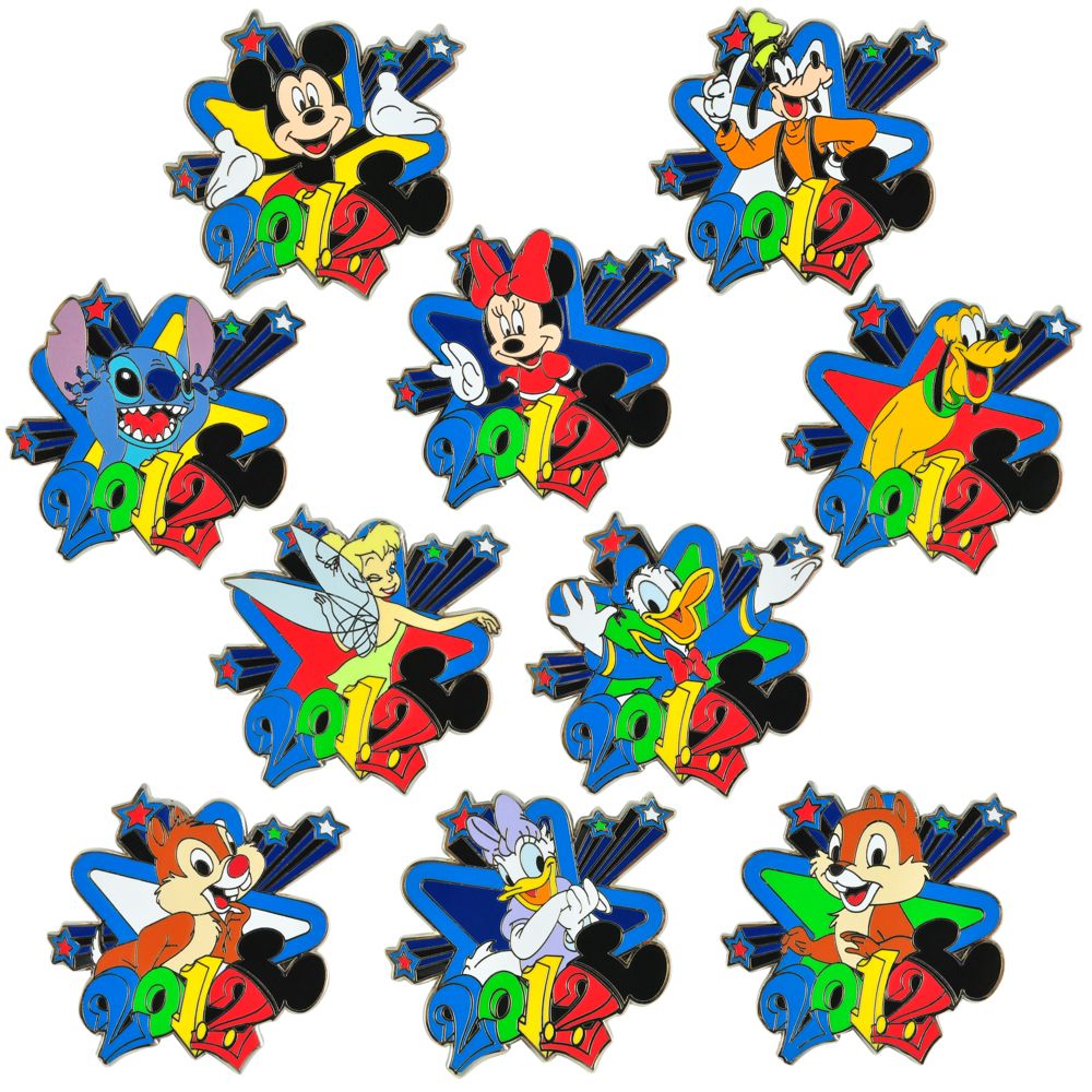Disney Characters Mystery Pin Set - 2-Pc