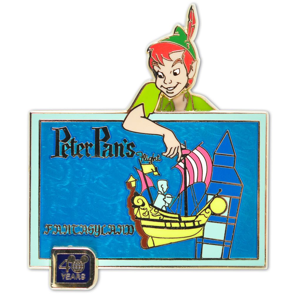 40th Anniversary Walt Disney World Peter Pans Flight Pin