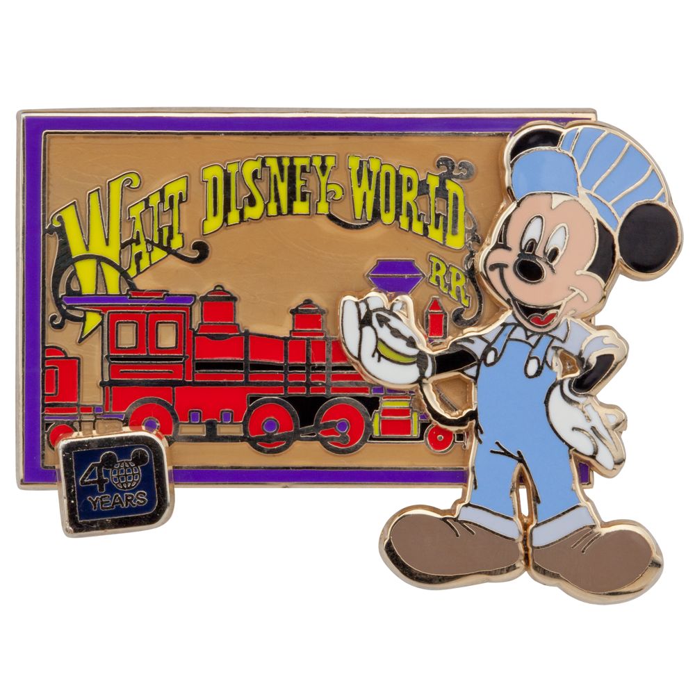 Walt Disney World 40th Anniversary Railroad Mickey Mouse Pin