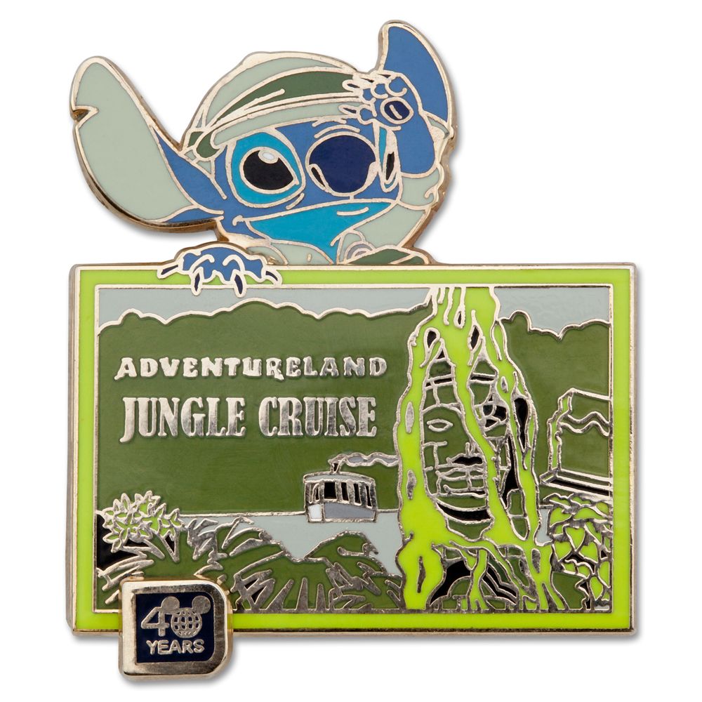 Walt Disney World 40th Anniversary Jungle Cruise Stitch Pin