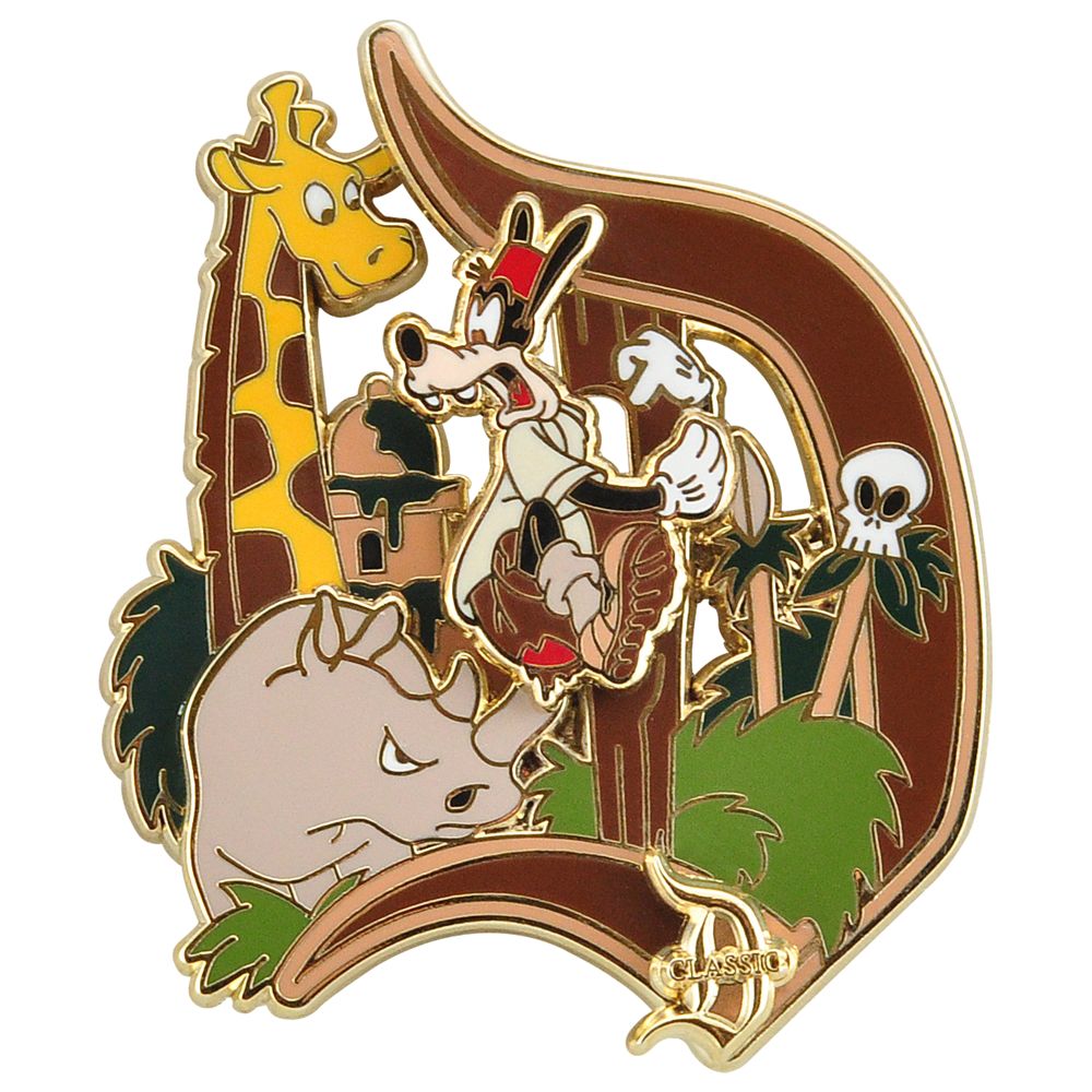 Classic D Disneyland Jungle Cruise Goofy Pin