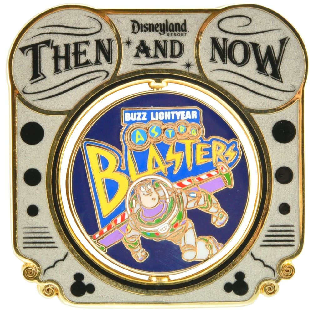 Disneyland Then and Now Pin -- Circle-Vision 360 & Buzz Lightyears Astro Blasters