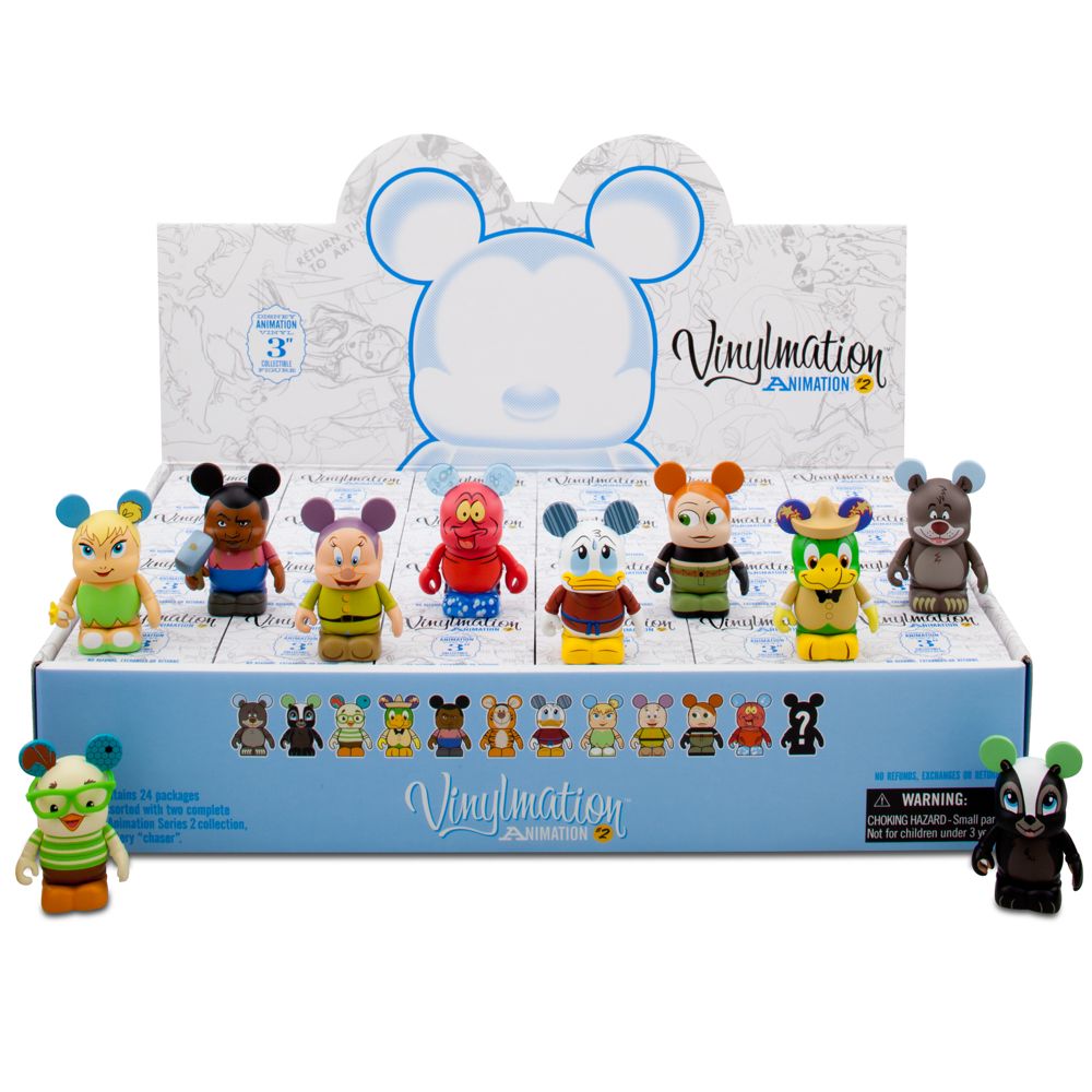 Vinylmation Animation 2 Series Figures -- 3 -- Tray of 24-Pc.