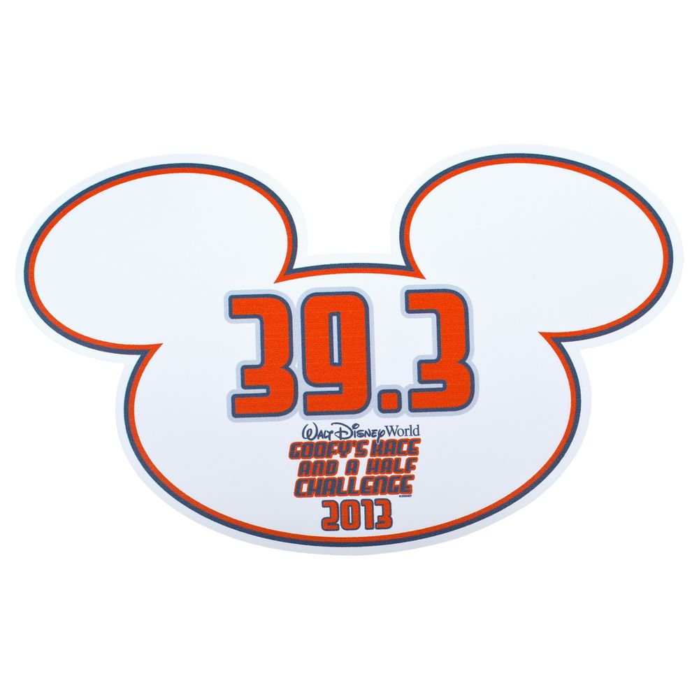 2013 Goofys Race and a Half Challenge Walt Disney World Auto Magnet