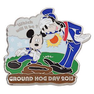 Mickey Mouse and Goofy Pin - Groundhog Day - Limited Edition