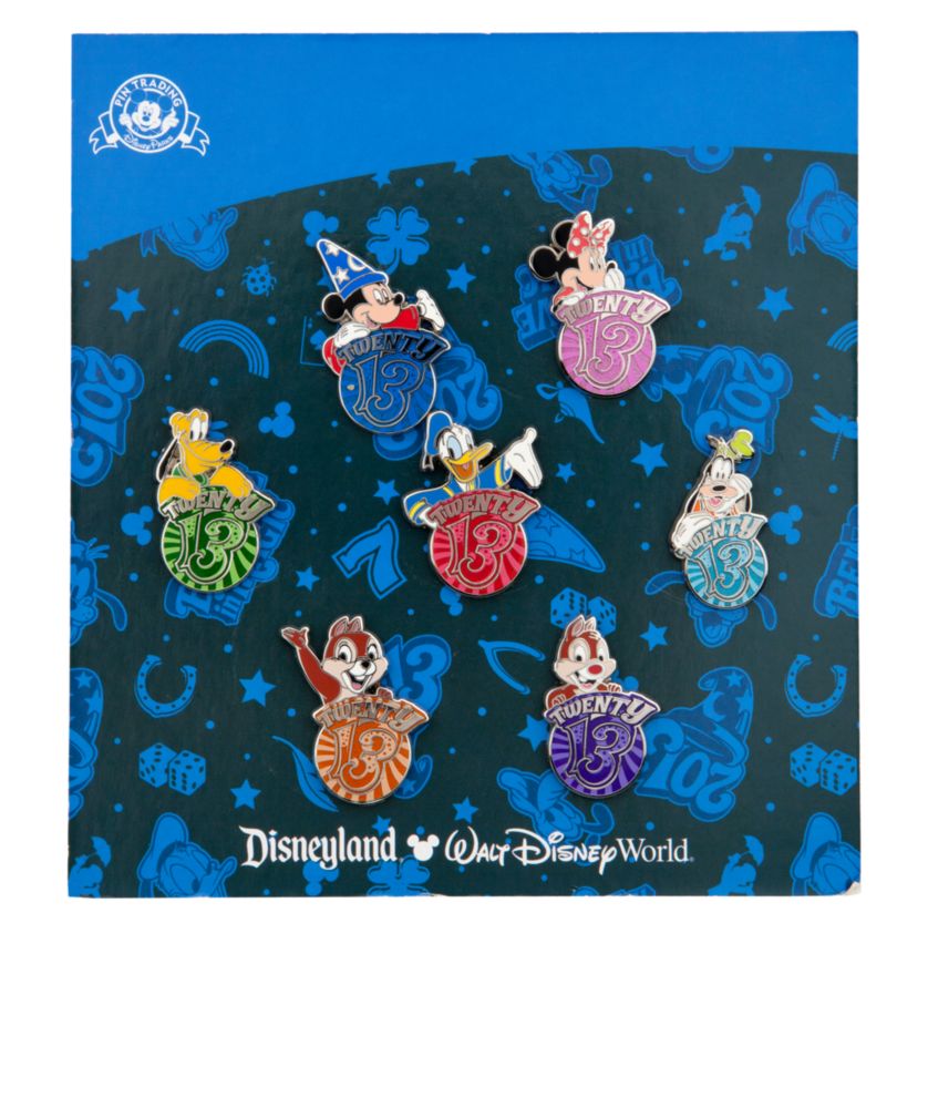 Sorcerer Mickey Mouse and Friends Mini Pin Set - 2013