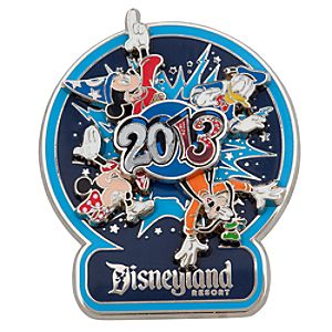 Sorcerer Mickey Mouse and Friends Spinner Pin - Disneyland - 2013