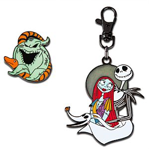 Tim Burtons The Nightmare Before Christmas Lanyard Medal and Pin Set