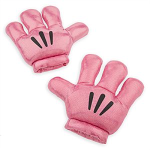 Mickey Mitts Plush Mickey Mouse Gloves - Pink Metallic