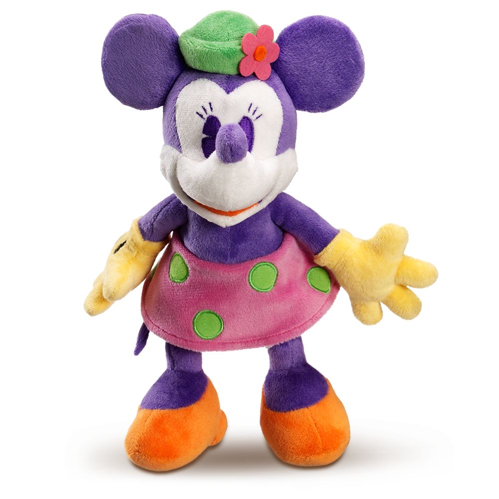Purple and Orange Minnie Mouse Plush Toy -- 10 H