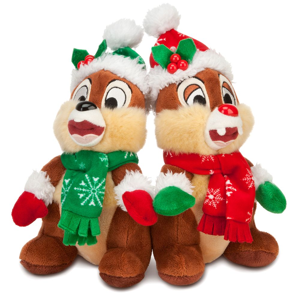 Santa Chip an Dale Plush Set -- 7