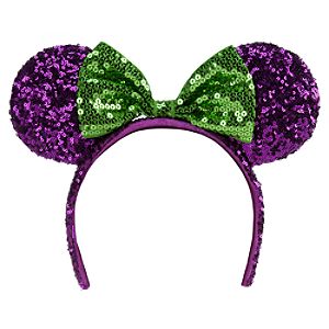 Halloween Minnie Mouse Ear Headband with Bow