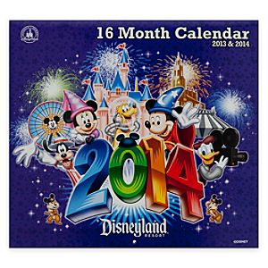 Disneyland 16 Month Calendar