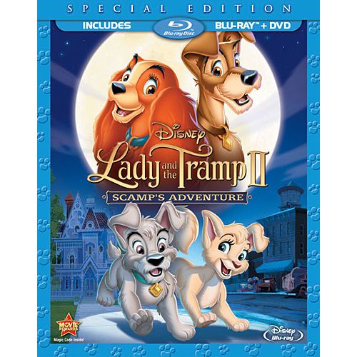 Lady and the Tramp II: Scamps Adventure Blu-ray and DVD (in Blu-ray Amaray case)