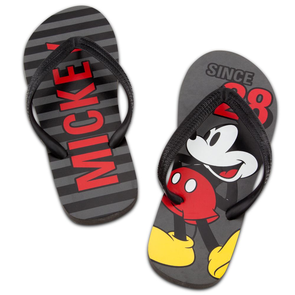 Classic Mickey Mouse Flip Flops for Men