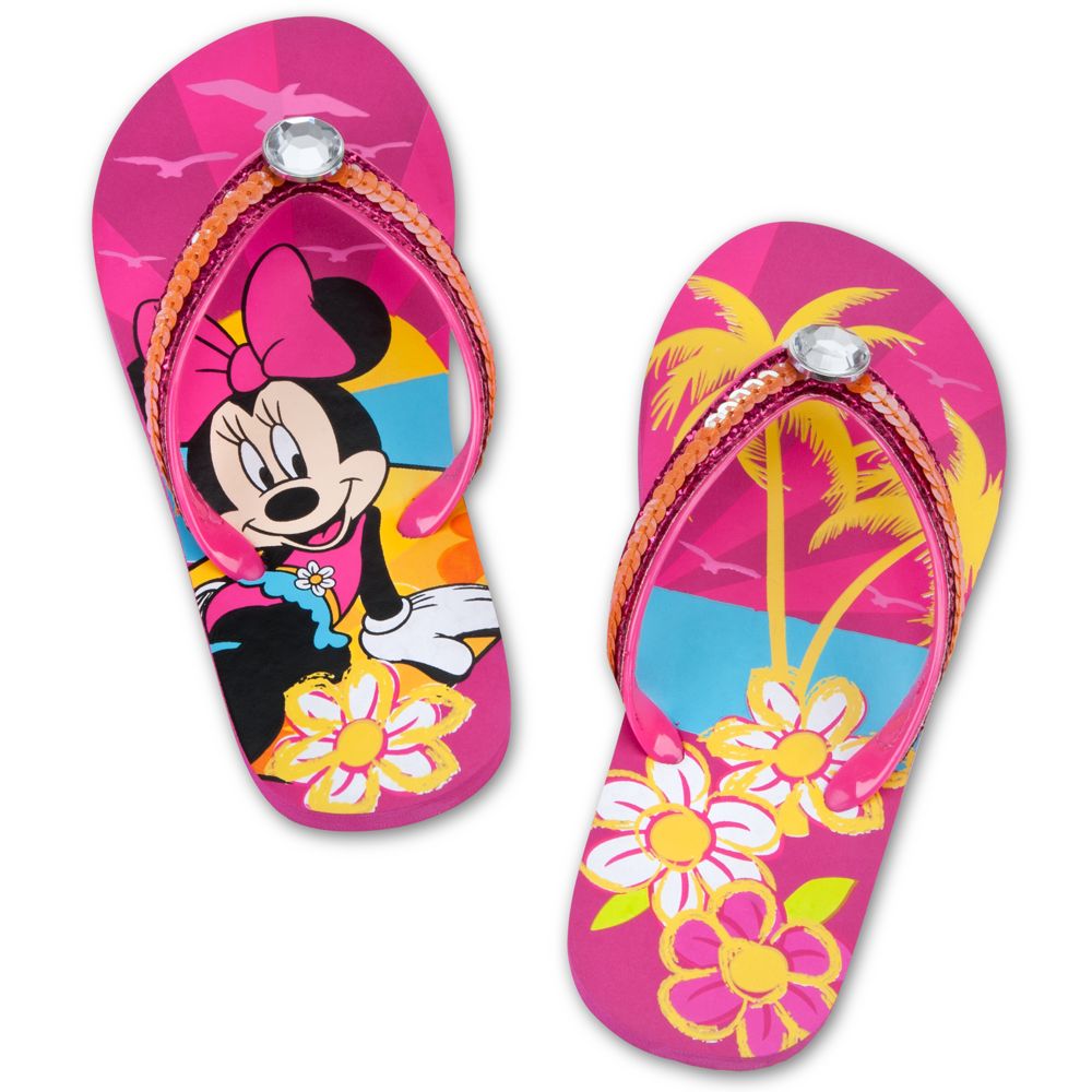 Summer Brights Minnie Mouse Flip Flops for Girls