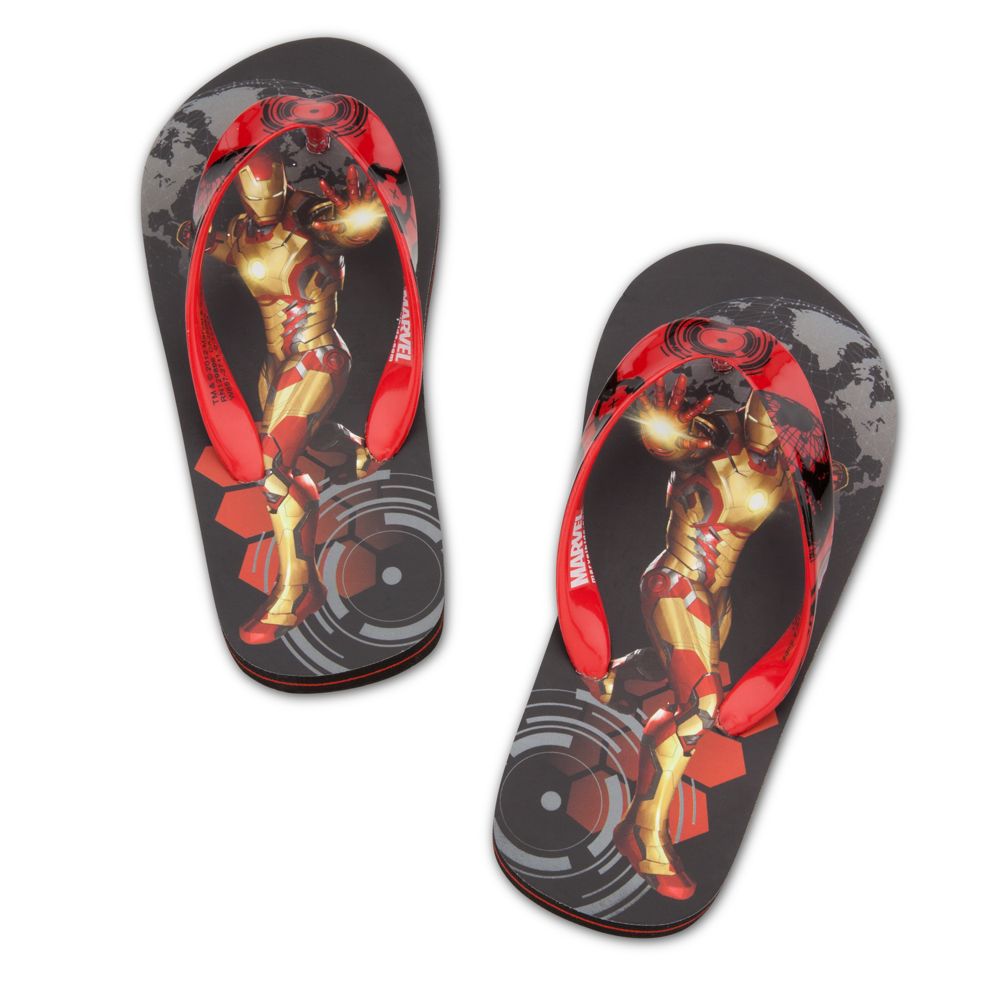 Iron Man Flip Flops for Boys