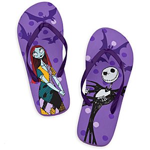 Jack Skellington and Sally Flip Flops for Women