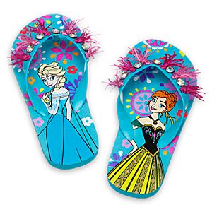 Anna and Elsa Flip Flops for Girls