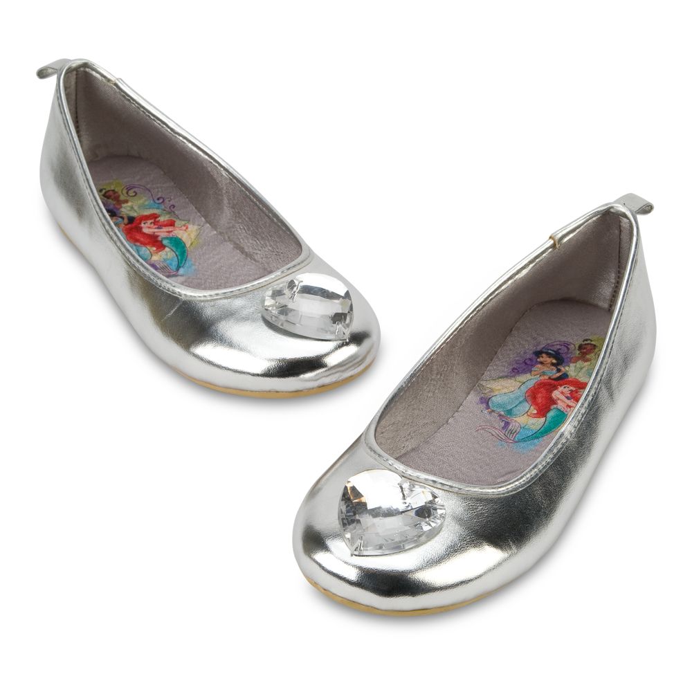 Silver Ballet Flat Disney Princess Shoes for Girls