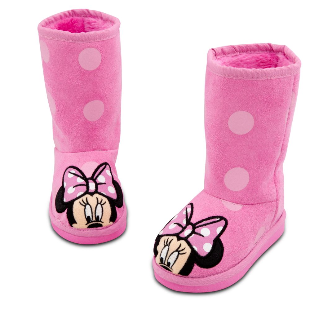 Sherpa-Lined Winter Fashion Minnie Mouse Boots for Girls