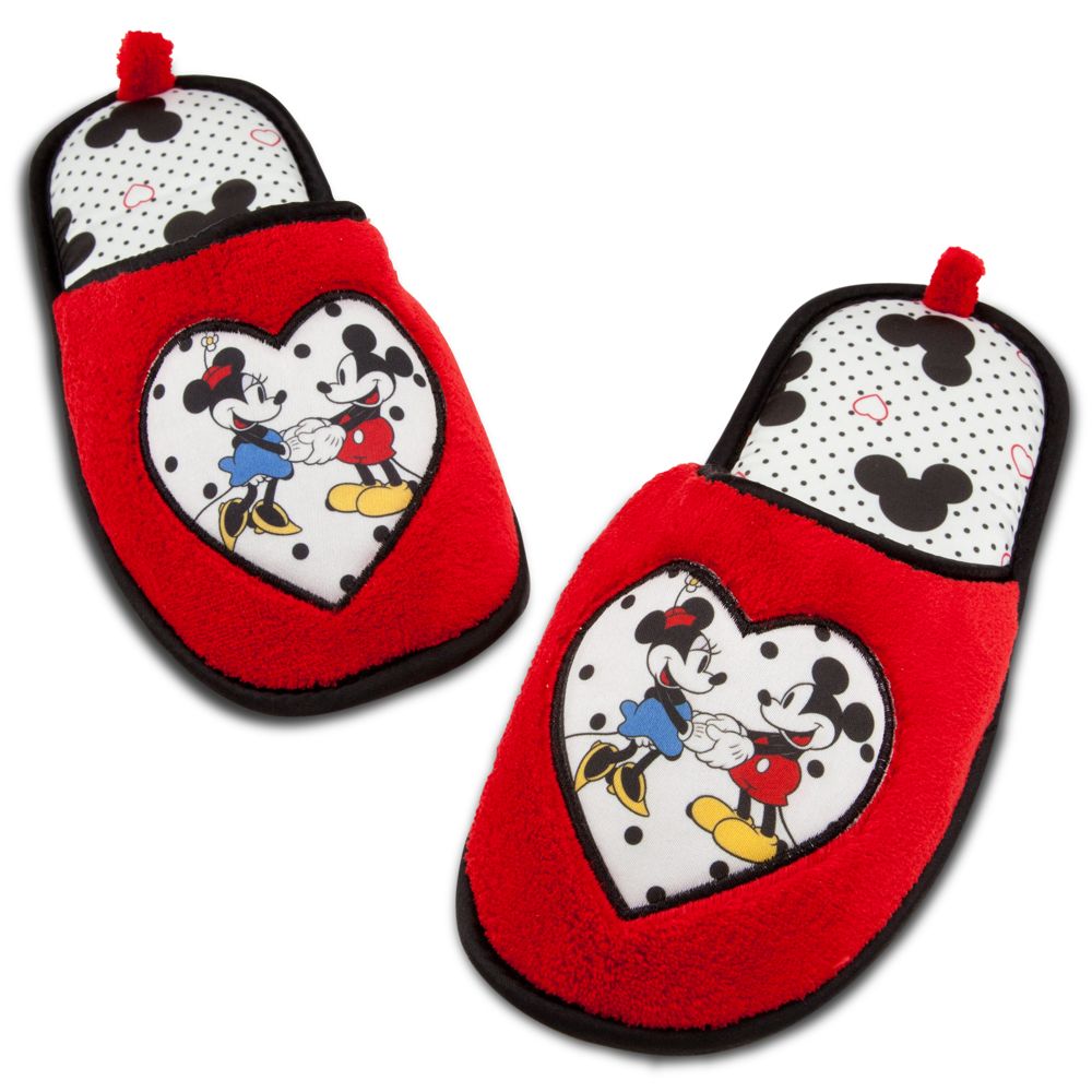Sweetheart Minnie and Mickey Mouse Slippers for Women