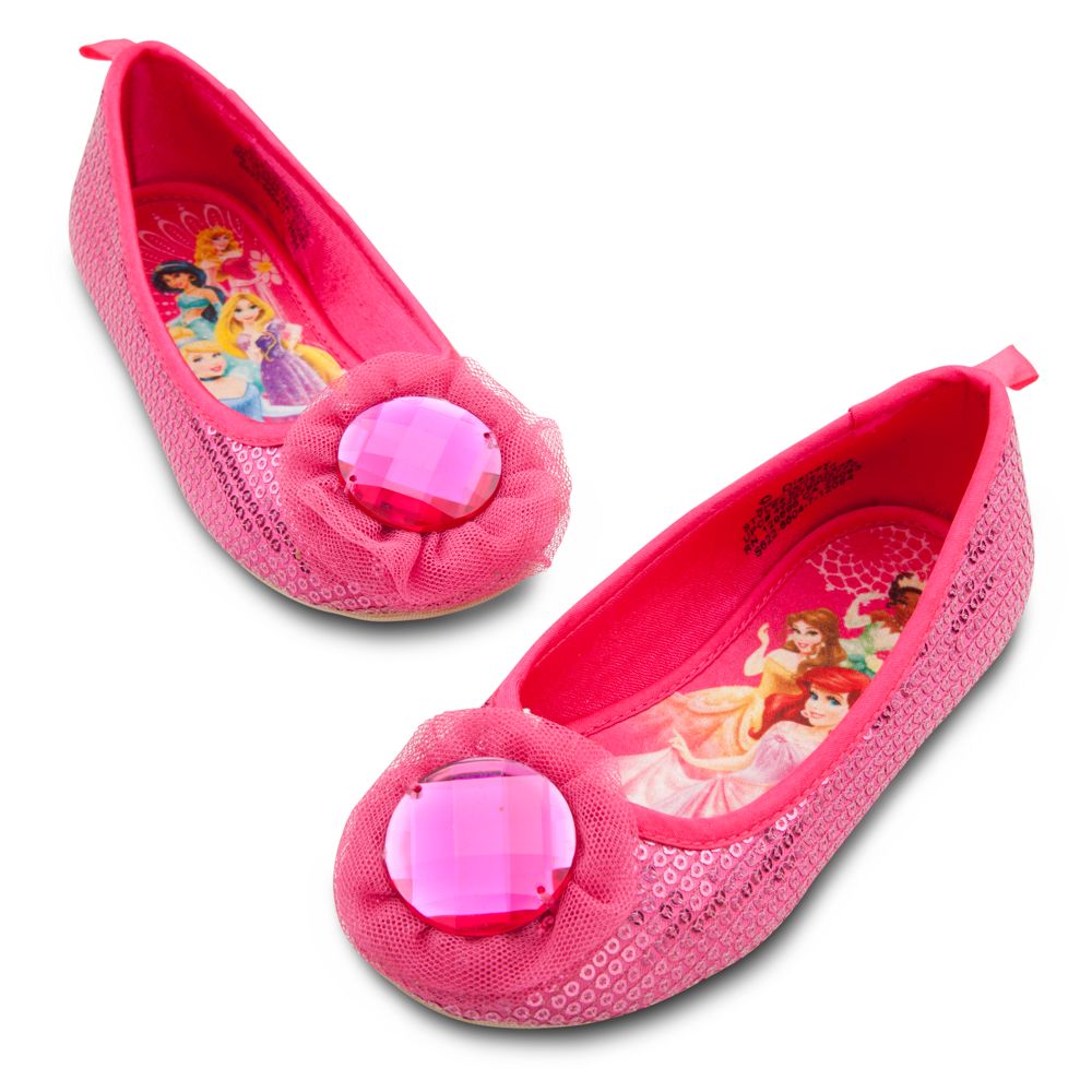 Sequin Ballet Flat Disney Princess Shoes for Girls