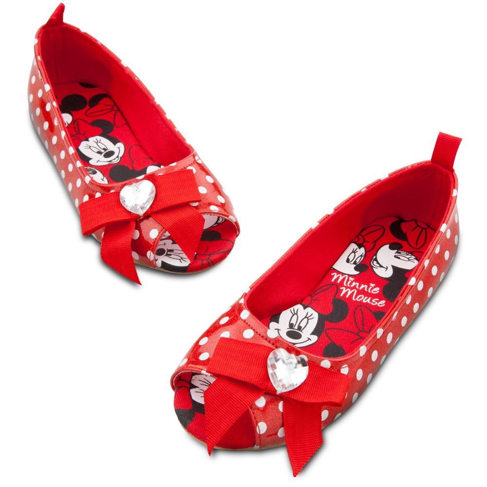 Polka Dot Ballet Flat Minnie Mouse Shoes for Girls
