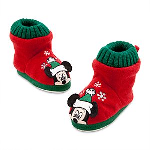 Mickey Mouse Holiday Slippers for Boys