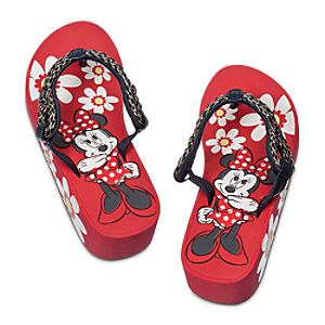 Minnie Mouse Platform Flip Flops for Girls