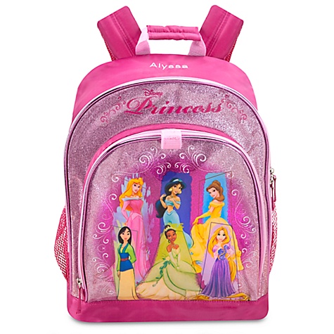Personalized Glittering Disney Princess Backpack
