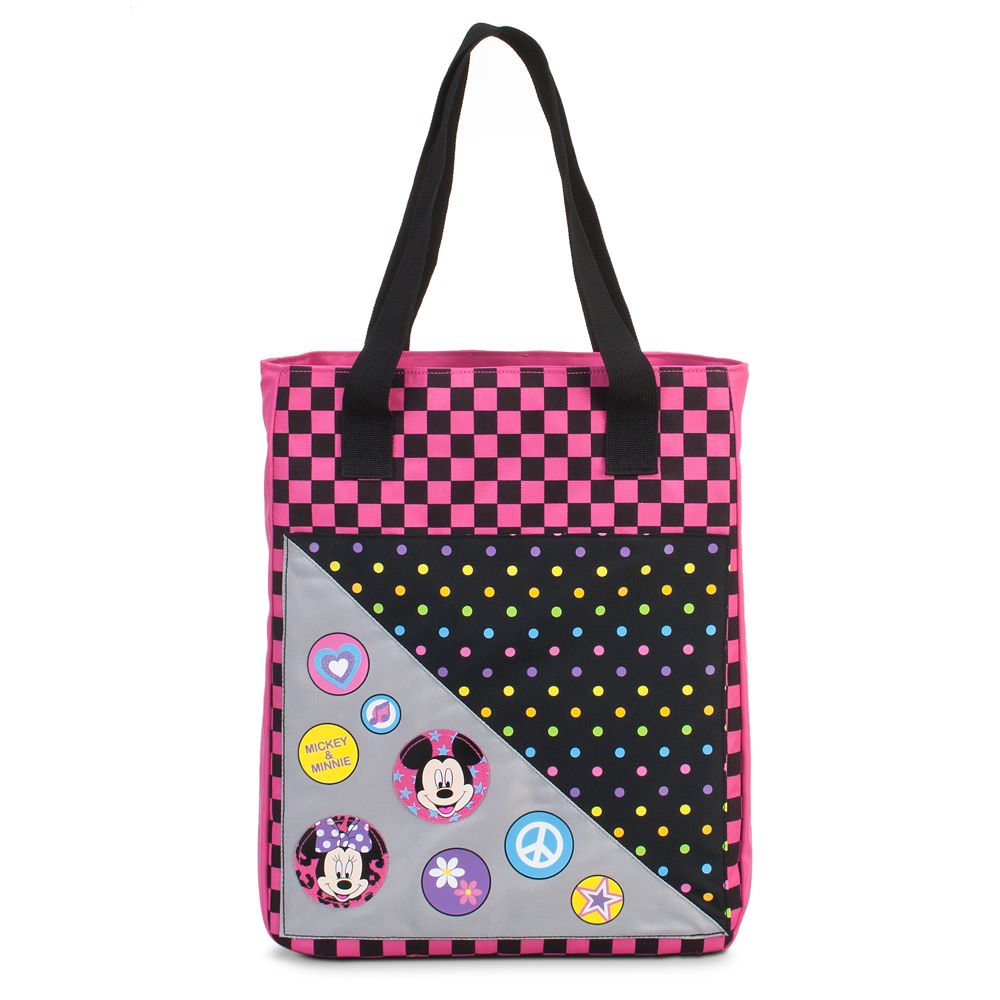 Button Minnie and Mickey Mouse Tote