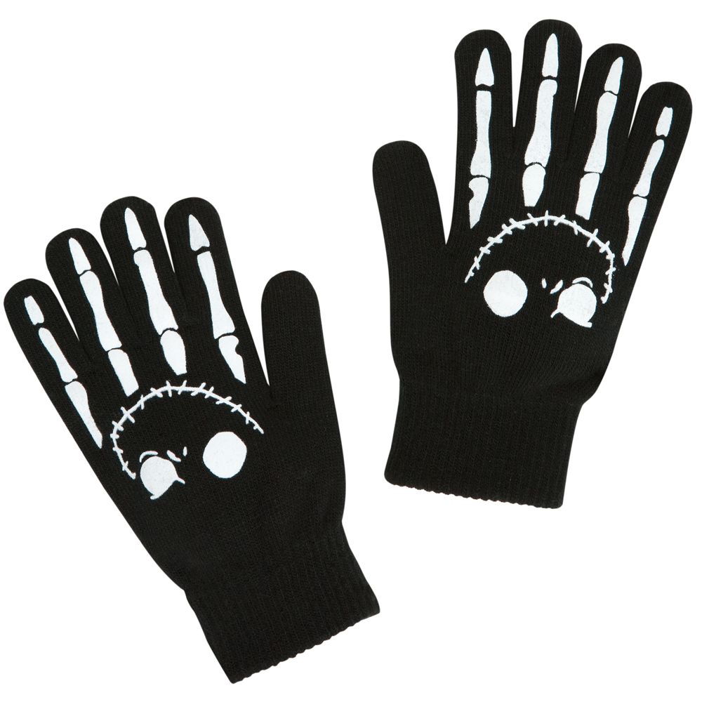 Woven Jack Skellington Gloves for Adults