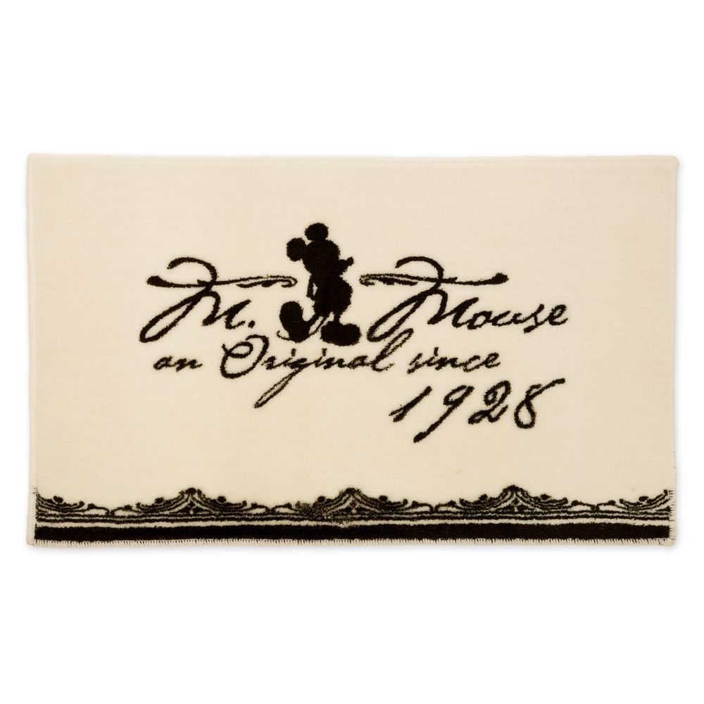 Vintage Black and White Mickey Mouse Bath Mat