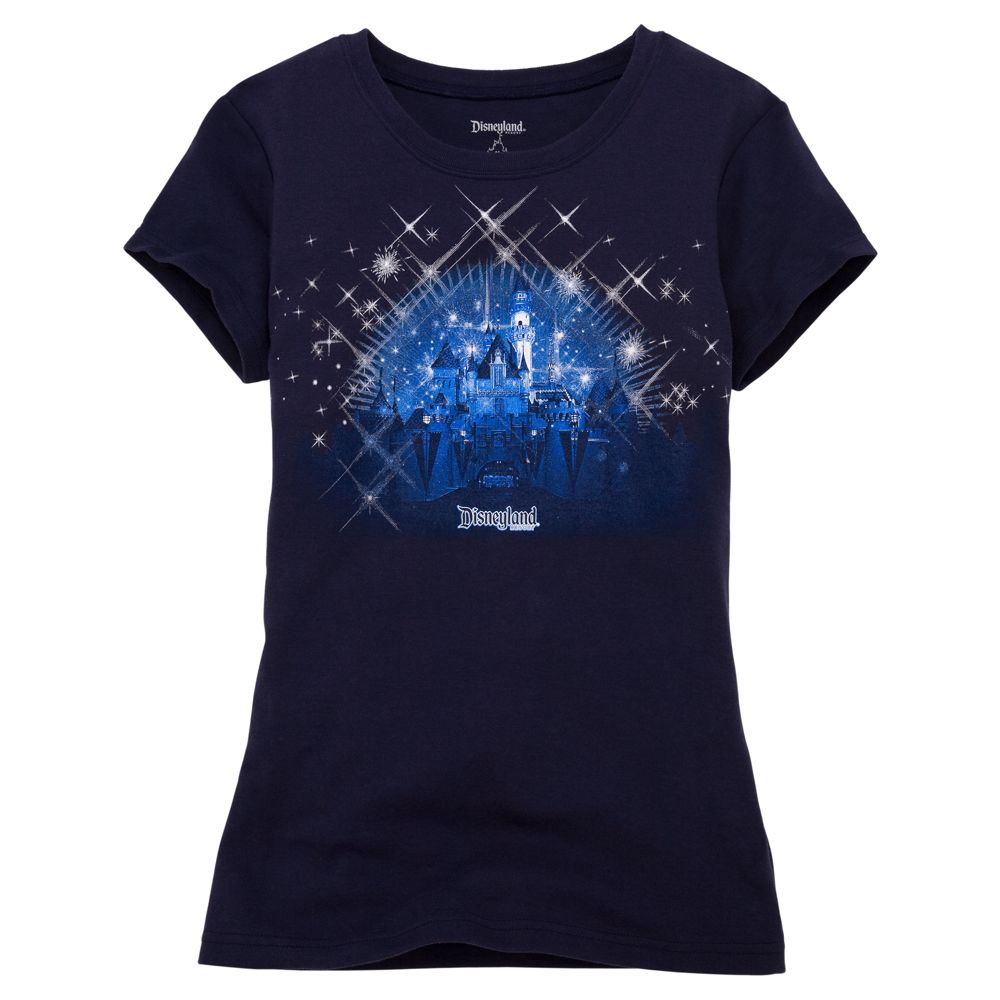 Glitter Disneyland Castle Tee for Women