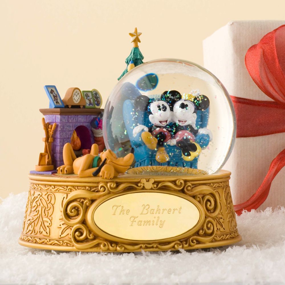 Personalized ''Home Sweet Home'' Minnie and Mickey Mouse Snowglobe