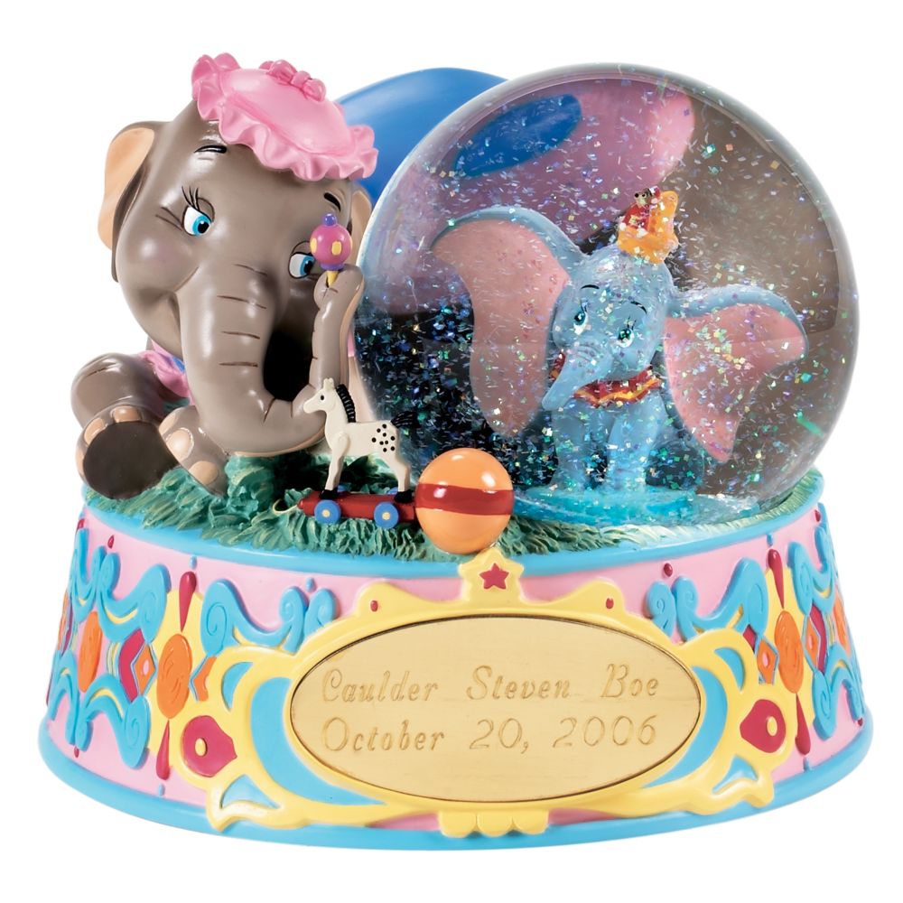 Personalized Mrs. Jumbo and Dumbo Snowglobe