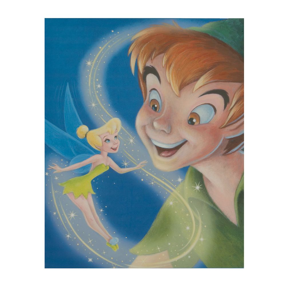 Tinker Bell and Peter Pan Canvas Giclee
