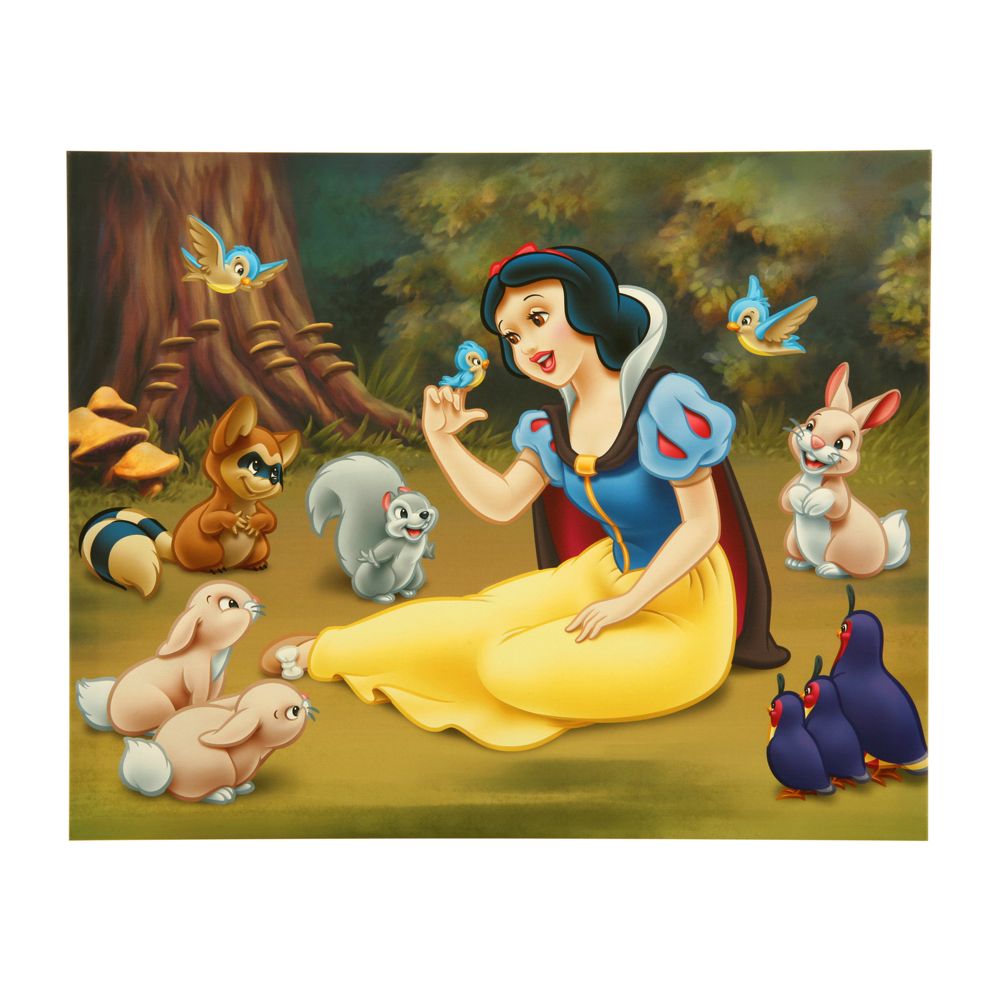 Snow White's Forest Friends Canvas Giclee
