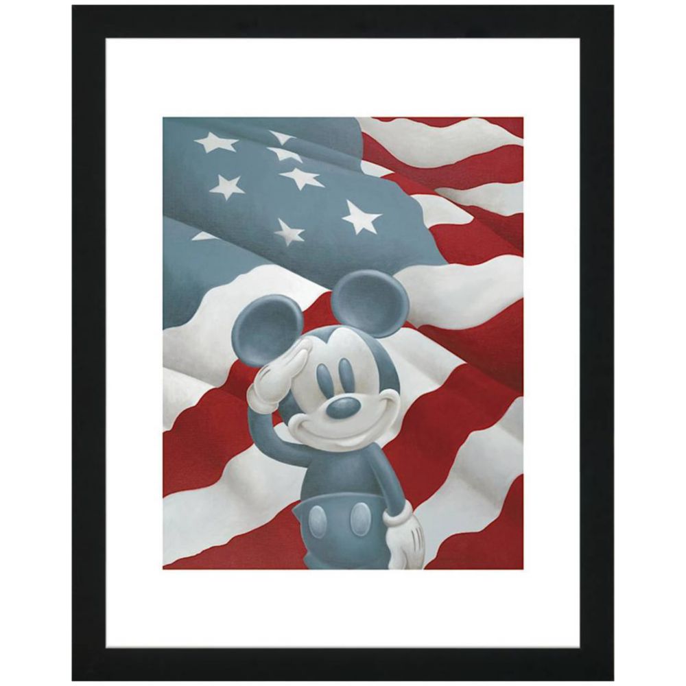 Mickey Salutes America Framed Lithograph