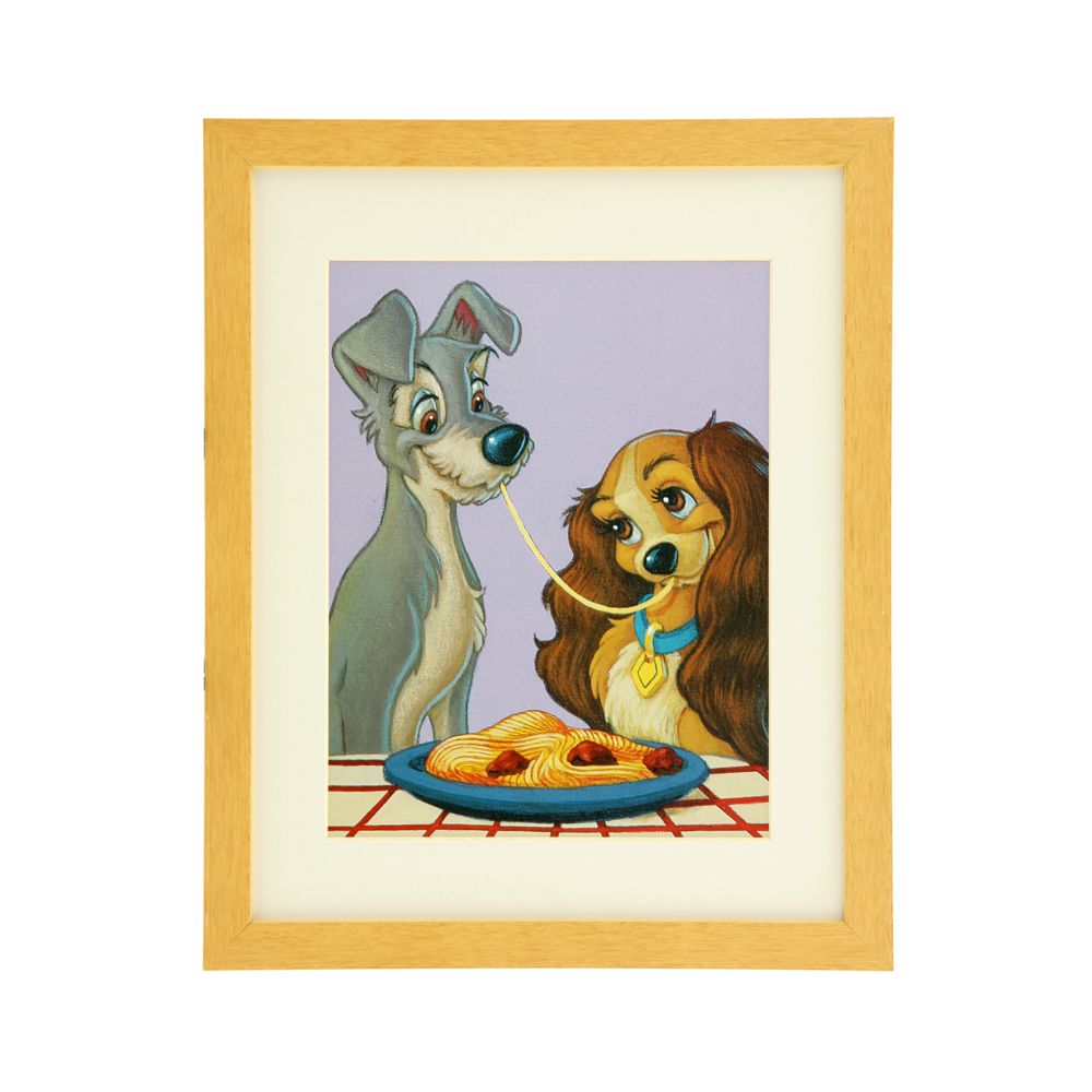 Lady and the Tramp A Recipe for Romance Framed Lithograph