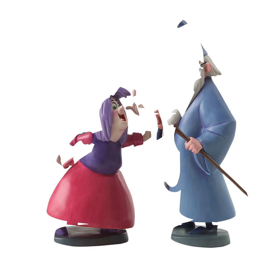 WDCC Merlin, Madam Mim, Archimedes and Wart ''Wizards Duel'' Figurine
