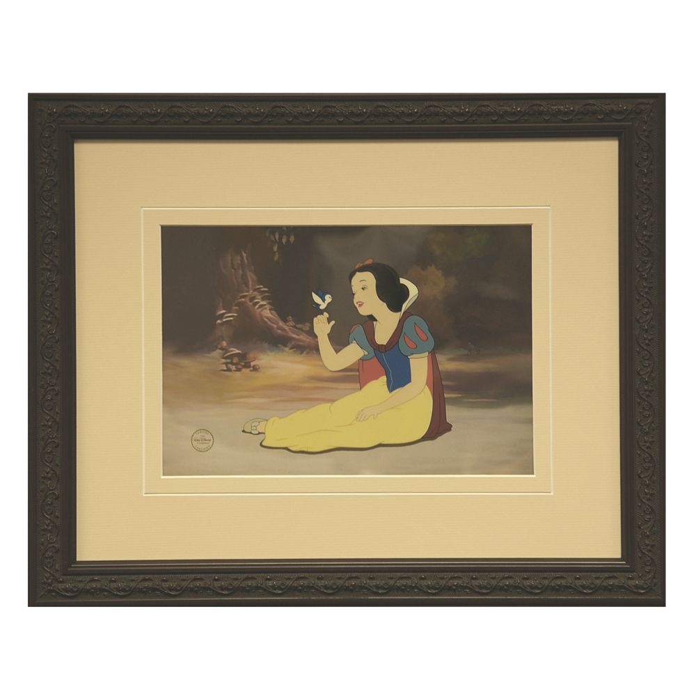 Snow White ''Smile For Me'' LE Framed Sericel Over Lithograph Background