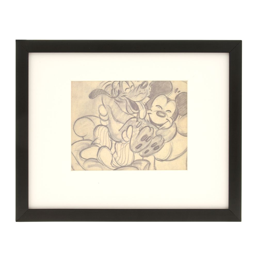 Mickey & Pluto - - Pluto &acute; s Dream House Framed Lithograph