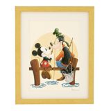 Mickey & Goofy -- Fishin' Buddies Framed Lithograph