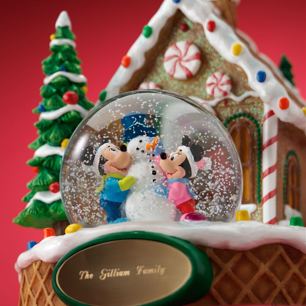 Personalized Gingerbread House Mickey Mouse Snowglobe