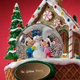 Personalized Gingerbread House Mickey Mouse Snowglobe