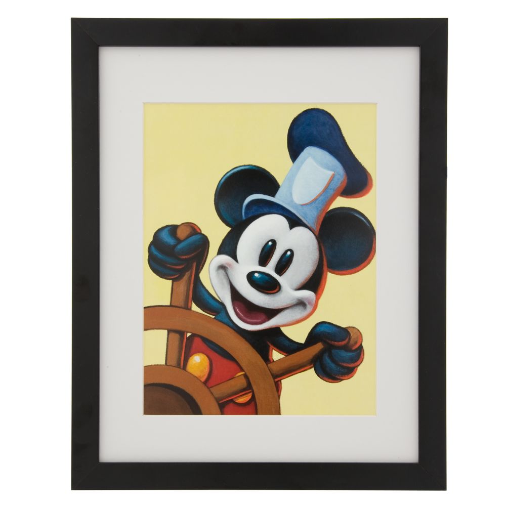 Mickey Mouse as Steamboat Willie: Imagine Adventure Framed Lithograph