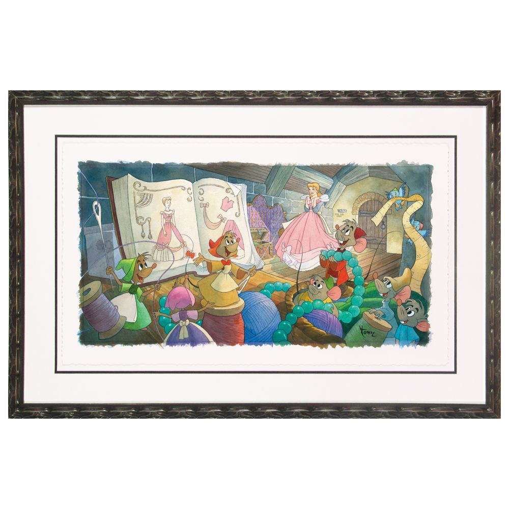 Framed Limited-Edition ''Sew Beautiful'' Cinderella Giclee