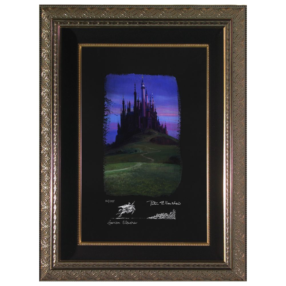Framed Limited-Edition Sleeping Beauty Castle Chiarograph